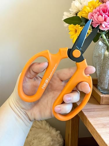 Garden Pruning Shears Scissors Carbon Steel Blades 7.0 In, Ornithogalum - Orange - style: 7.0 inch Orange