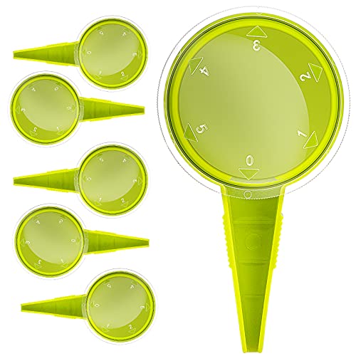 Sowing Seed Dispenser Hand Tool, 6 Pack Handheld Garden Seeder Sower Planter with 5 Dial Settings, Ideal for Small Seeds of Flowers, Vegetables, Outdoor/Indoor（ Light Green）