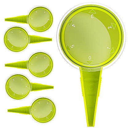 Sowing Seed Dispenser Hand Tool, 6 Pack Handheld Garden Seeder Sower Planter with 5 Dial Settings, Ideal for Small Seeds of Flowers, Vegetables, Outdoor/Indoor（ Light Green）