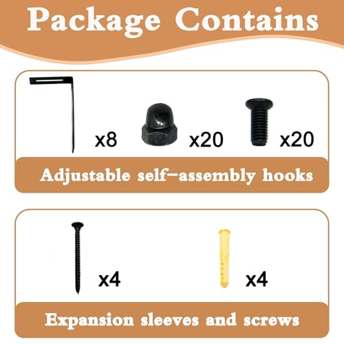 EIMQUVW 2 Pack Adjustable Railing Planter Brackets Heavy Duty Window Box Holders for Metal Hanging Flower Baskets Fits Decks, Balconies, and Railings