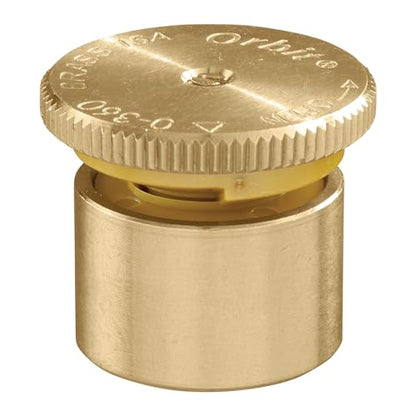 Orbit Brass Pop-Up Sprinkler Nozzle, Up to 15-Ft Adjustable Arc - 53574W