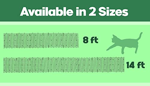 Tapix Cat Scat Mat with Spikes (8 ft.) – Cat Deterrent Strips for Garden, Yard & Furniture, Indoor & Outdoor, 6 Staples Included