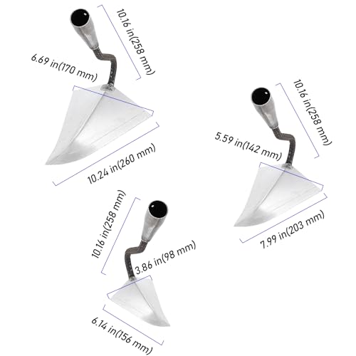 3 PCS Hoe Garden Tool Set, Triangle Gardening Hoes with Sharp Blade, Hand Plow Hoes for Digging, Backyard Weeding, Loosing Soil - size: Triangular Hoes 3PCS