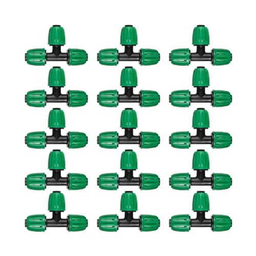 15 Pack 1/2 Inch Drip Irrigation Tee Fittings - size: 1/2 inch Tee