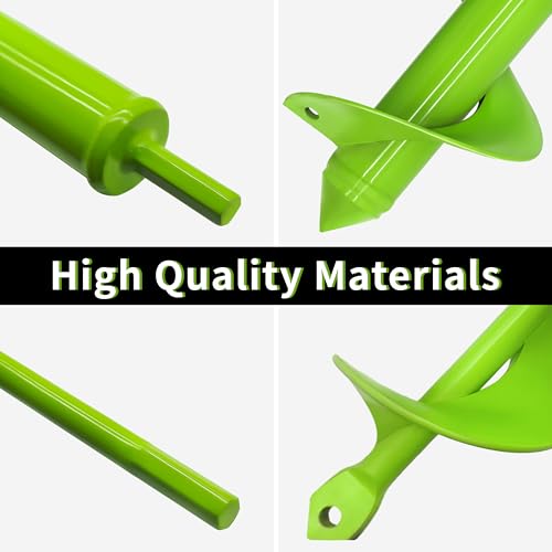 TCBWFY 4 Pack Garden Auger Spiral Drill Bits – Heavy Duty Steel,Corrosion Resistant – Perfect for Post Holes,Earth & Lawn Augering,Planting Bulbs & Trees - size: 1.6"x9", 1.6"x16.5", 3"x16.5", 3"x12"