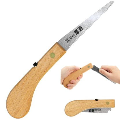 KAKURI Mini Folding Bonsai Saw 4", Small Japanese Pocket Hand Saw - style: Bonsai Pruning