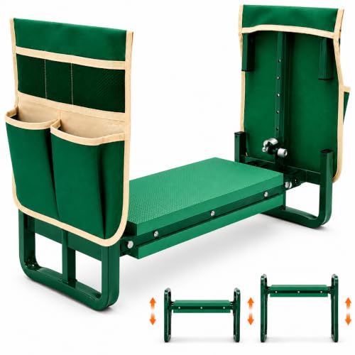 Garden Kneeler and Seat, 6-Level Height Adjustable for Seniors