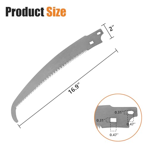 15 Inch Pole Saw Blade Compatible with Fiskars Pruning Saws and Tree Pruners, Pruning Saw Blade with Power Tooth Design