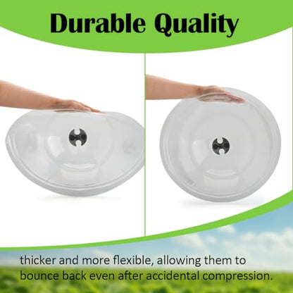 13 Inch Humidity Domes Garden Cloches for Plant Protection, Plant Covers Freeze Protection, Protectors from Animals, Garden Clear Plant Cover with Ventilation Holes 10 Pack - size: 13" D × 12" H 10P