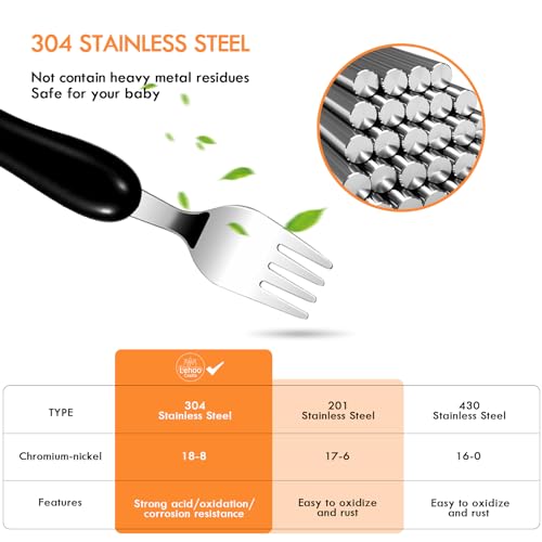 Lehoo Castle Toddler Utensils, 6-Pieces Kids Silverware Set (Excavator) - color: Black