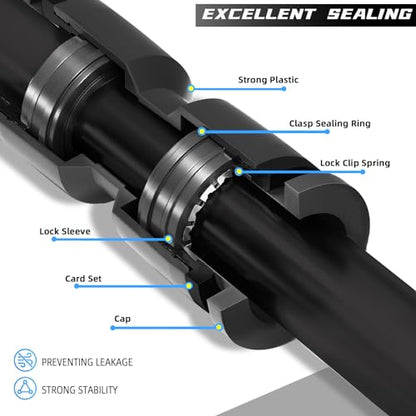 45 Pack Quick Connect 1/4" Drip Tubing Irrigation Fittings Kit Universal 1/4'' Drip Irrigation Tubing Connectors Leak Free Fitting Set Includes 10 Tee 10 Coupling 10 Elbow 10 End Cap 5 Shut Off Valve - size: 45PCS 1/4" Connector Fittings Kit