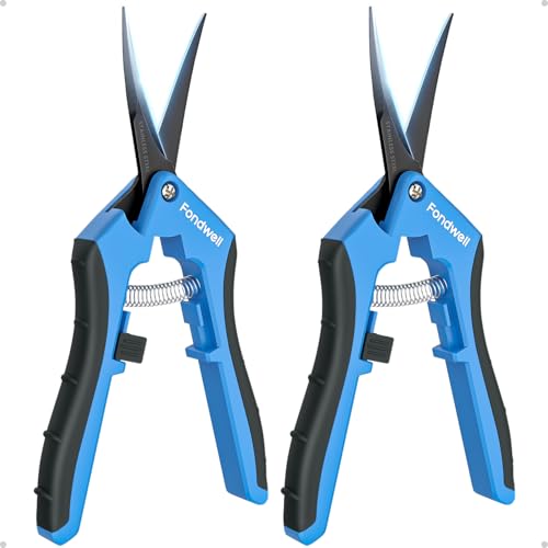 Fondwell 6.5" Small Pruning Shears for Gardening, Plant Trimming Scissors