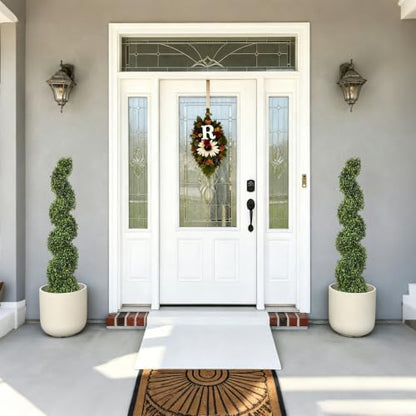 THE BLOOM TIMES 4ft Tall Spiral Topiary Trees Artificial Outdoor Set of 2 - color: Boxwood Light Green, size: 4ft