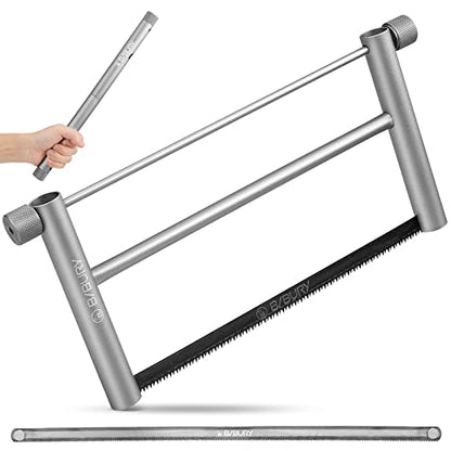 BIBURY Aluminium Alloy Folding Hand Saw, with 2pcs Replaceable 12.4” Blade