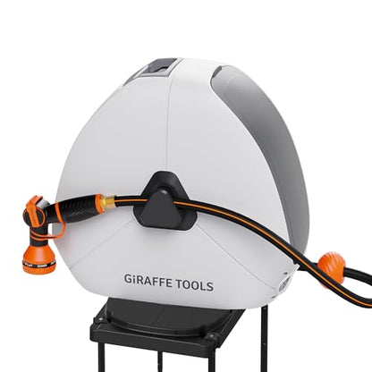Giraffe Tools Ground-Mounted Retractable Garden Hose Reel,1/2" x 100FT - color: 1/2 Inch, size: 100FT