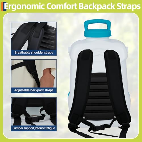 4 Gal Battery Powered Backpack Sprayer with 12V 8Ah Battery - size: 4 Gal