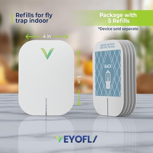 VEYOFLY Official Refill Fruit Fly Traps Indoor, Gnat Trap | 5-Pack - size: 5 Refills Pack
