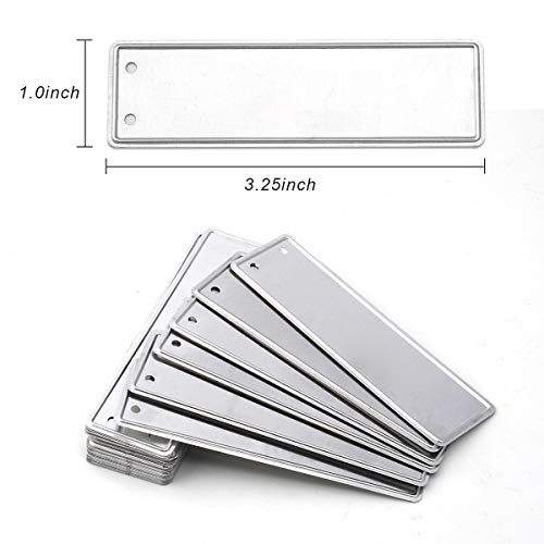 Aluminum Plant Labels, Double Sided Metal Labels, Metal Label Tree ID Tags Durable & Waterproof Pot Label Tag Outdoor Marker for Indoor Outdoor Gardening Nursery (50)