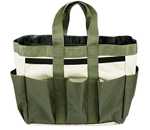 Gardening Tote Bag Garden Tool Bag with 9 Pockets Garden Tote Organizer Bag Gardening Tool Kit Holder Oxford Bag Gardening Tools Storage Organizer Tote Bag for Outdoor Garden Lawn Yard