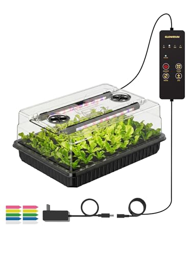 GLOWRIUM Seed Starter Tray with Grow Lights, 54-Cell Plant Germination