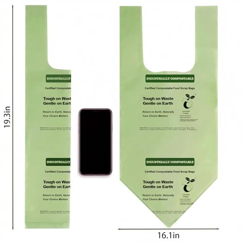 1.6 Gallon Compostable Bags, 220 Count, 6 Liter, Extra Thick - color: 1.6Gal 220Pcs