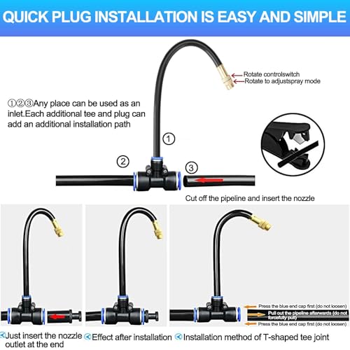 360° Adjustable Drip Irrigation System for Garden,Automatic Watering System - size: 82 FT