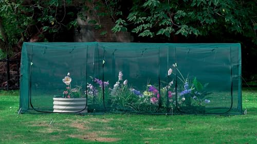 Poray Large 12.3X4FT Tunnel Plant Netting Cover,4.1FT Tall Crop Cage Tomato Netting for Vegetables&Fruits,Durable Gardening Net for Plant and Animals - style: 147*49*49inches Tunnel