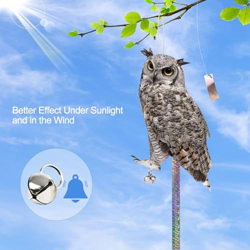 Fake Owl to Keep Pigeon Away, 2PCS Flat Plastic Owls - color: Grey Owl 2pcs