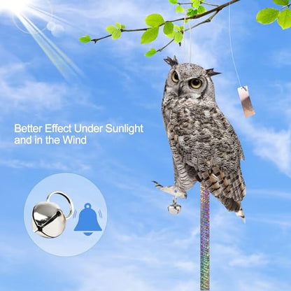 Fake Owl to Keep Pigeon Away, 4PCS Flat Plastic Owls - color: Grey Owl 4pcs