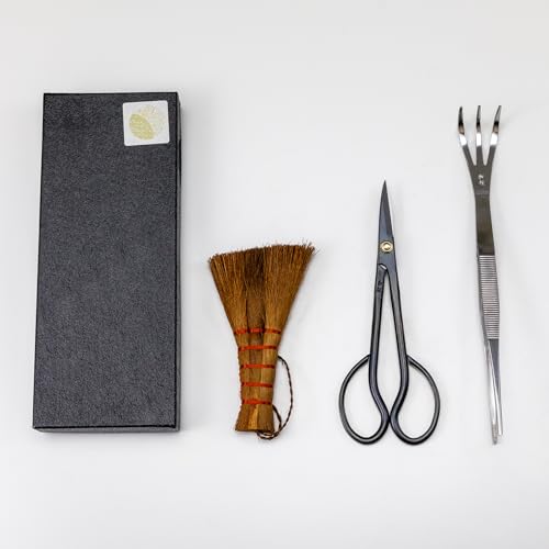 Wazakura Japanese Bonsai Garden Tool Starter Kit, Satsuki Scissors