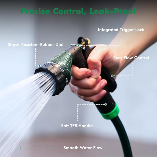 RESTMO Garden Hose Nozzle Heavy Duty, Hose Spray Nozzle for Garden Hose - color: Green