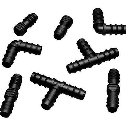 Maitys 8 Pcs 1/2 Inch Drip Irrigation Fitting Soaker Hose Repair Kit, Mixed - style: Mixed