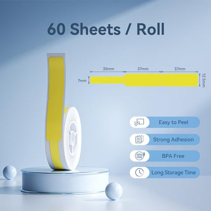 NIIMBOT Thermal Transfer Cable Label 0.49" x 4.29", for N1(B18) Label Maker - color: 0.49''×4.29''-yellow Cable
