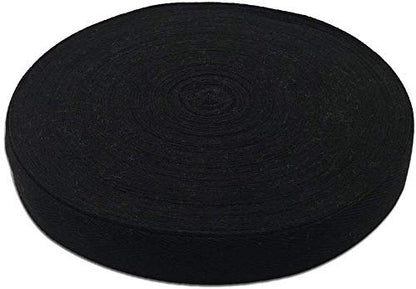 Natural Cotton Twill Tape 50 Yards 1/2 Inch Bunting Bias Tape Herringbone Webbing Tape Roll for Apron Sewing Dressmaking Craft (Black) - color: Black, size: 1/2inch