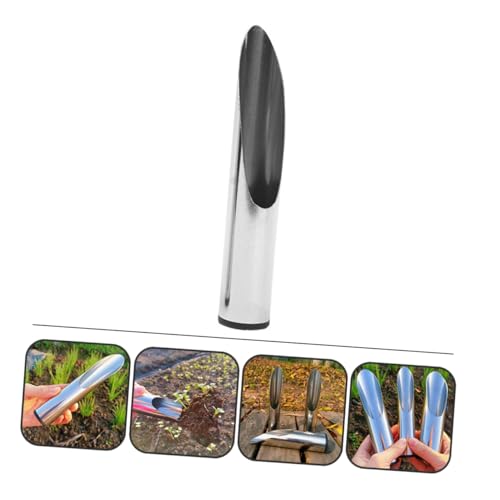 HANABASS Stainless Steel Gardening Scoop Small Handheld Soil Shovel Tool for Planting Fertilizing Weeding Portable Lightweight Durable Potting Scooper for Bonsai Vegetable Plants