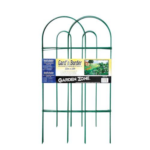 Origin Point 043210 Gard'n Border Round Folding Fence, Green, 32-Inch x 10-Feet - 100050511 - size: 32 inches