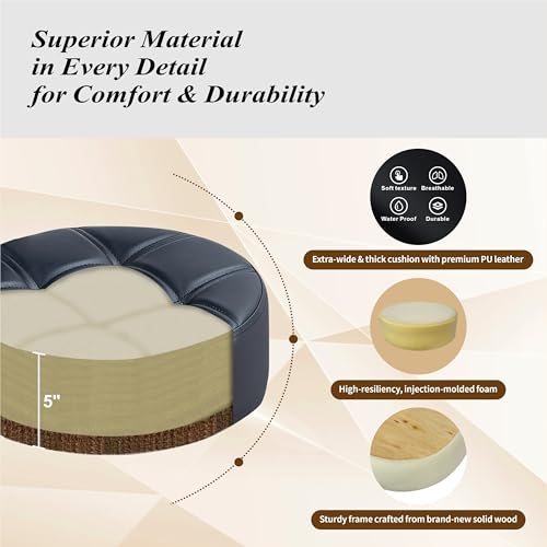 Ergonomic Rolling Drafting Stool with Backrest Lumbar Support - color: Black, style: Stylish