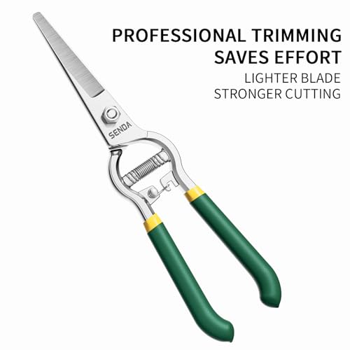 8" Pruning Shears, Dual-Color Coated Garden Scissors with Non-Slip Ergonomic Handle, Bypass Pruning Shears for Gardening, Trimming & Branch Cutting - style: 8'' grape shears
