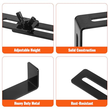 Window Box Brackets, Adjustable Hanging Railing Planter Box, Heavy Duty Wall Mount Iron Flower Box Holder for Railing Deck Patio Windowsill (2 Pack) - size: 2 Pcs