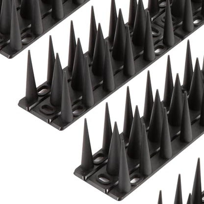 OFFO Bird Spikes for Pigeon Woodpecker Crow, Outdoor Use for Balcony Patio Window, Easy to Install, Black, Covers 8.3 Feet(2.5m) - color: Black