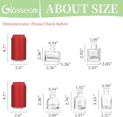Glasseam Small Vases for Flowers, Clear Mini Glass Bud Vases Set of 5 - color: Clear, size: 5Pcs- Mini Vases