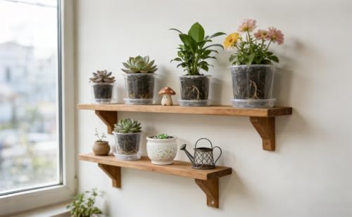 15-Pack Clear Nursery Pots with Saucers (3/4/5 Inch) - color: Pots+ Saucers, size: 3/4/5"-15 sets