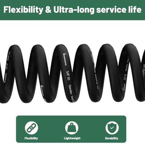 200 ft Garden Hose, Lightweight Flexible and Durable, Leak-Free Connections - size: 200ft Male to Female