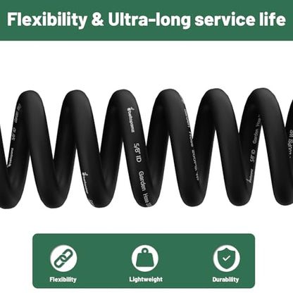 200 ft Garden Hose, Lightweight Flexible and Durable, Leak-Free Connections - size: 200ft Male to Female