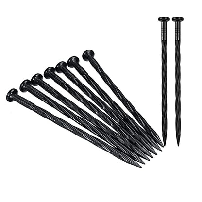 8 Inch Plastic Landscape Anchoring Garden Spikes 25 Pcs - size: 8 in