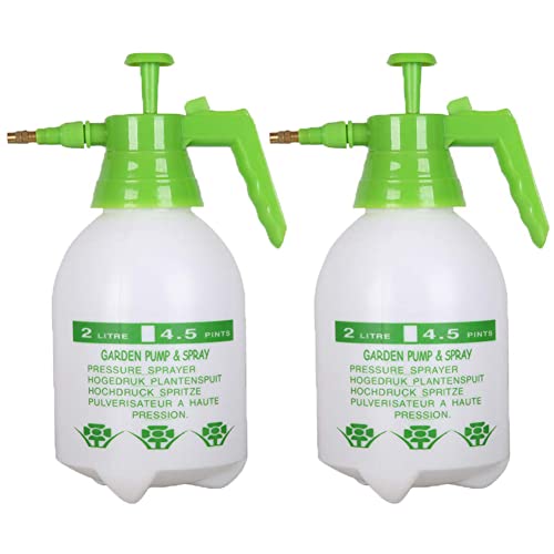 Joywayus 2PCS 68OZ Garden Pump Sprayer Portable Yard & Lawn Sprayer for Spraying/Watering 0.5Gallon Green - color: Green