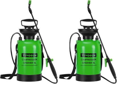 VIVOSUN 1.35-Gallon Pump Pressure Sprayer (Pack of 2) - color: Green, size: 1.35 Gallons (Pack of 2)