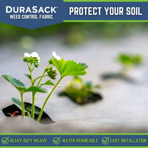 DURASACK Underlayment Landscape Fabric, Heavy Duty UV-Stabilized Woven Polypropylene, for Garden Ground Cover, Patio/Playset Landscape Fabric, 130 Square feet, Black (SH-6520RET)