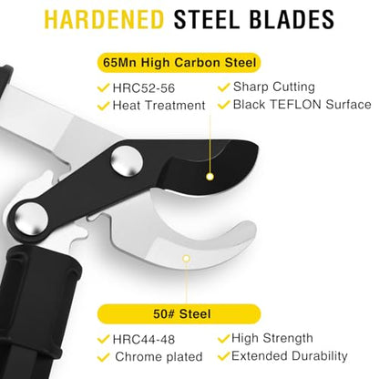 Yesker 19" Loppers Heavy Duty Branch Cutter Sharp Steel Blade Tree Trimmer up to 1" Diameter Cut Capacity Powerful Gear Action Lightweight Bypass Loppers Tools for Tree Trimming Garden Maintenance - size: 19" Loppers