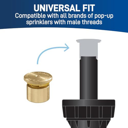 Orbit Brass Pop-Up Sprinkler Nozzle, Up to 15-Ft Adjustable Arc - 53574W